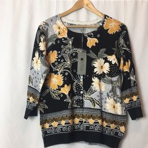 Joseph A. Cardigan 3/4 Sleeve Sweater Size XL